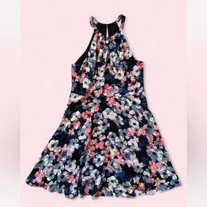 Express Floral Mini Dress - Black, Pink, White